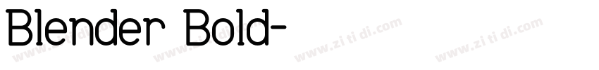 Blender Bold字体转换